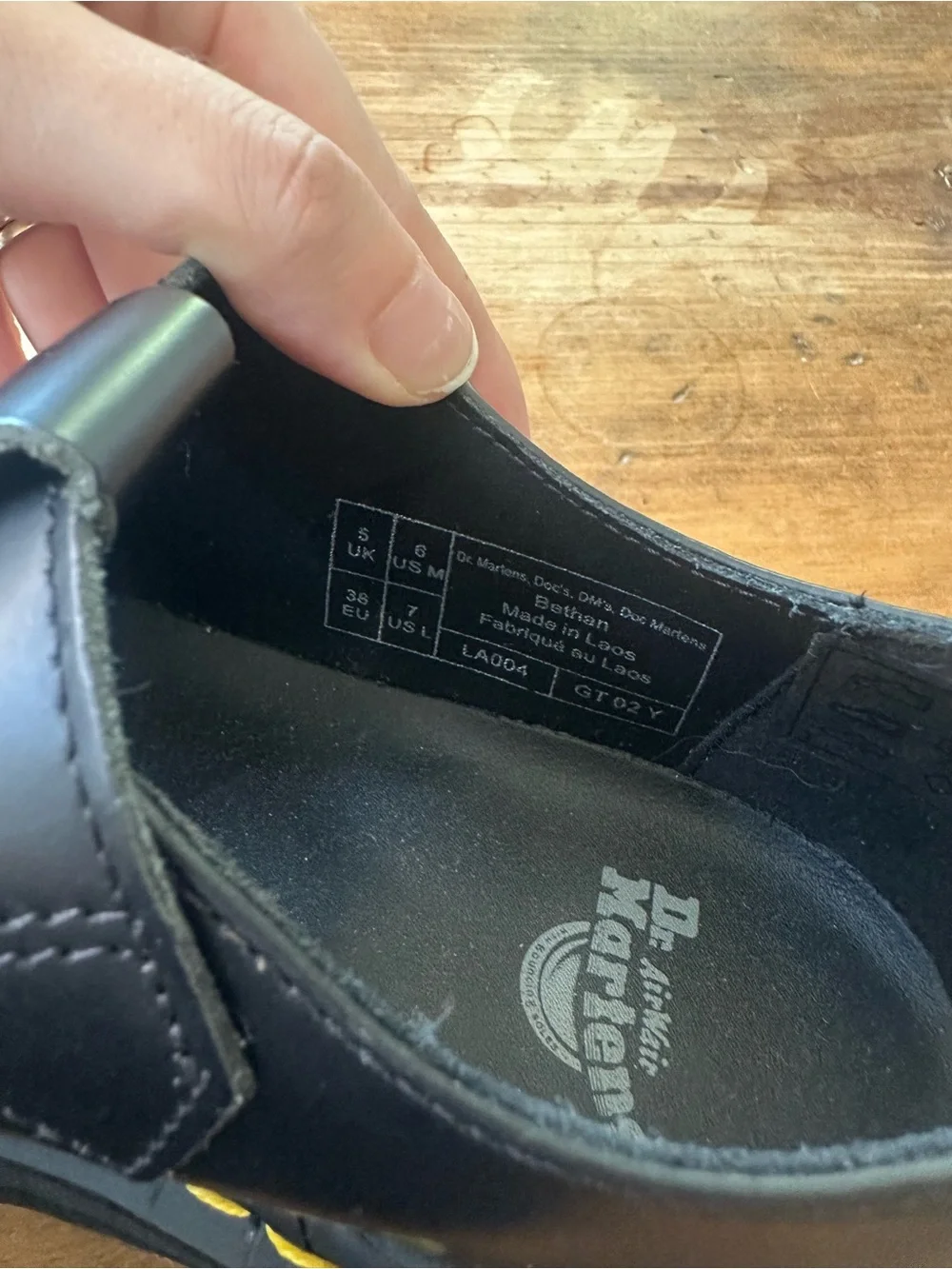 Dr Martens Bethan Black Platform Mary Jane Shoes Size 7